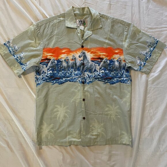 Horsey button down aloha-wear - Picture 1 of 6